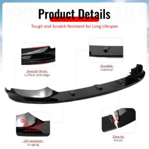 Fits 14-20 F32 F33 F36 4-Series 2/4 Door M Sport MP Front Bumper Lip Gloss Black - Image 4