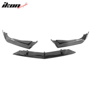 Fits 18-20 Honda Accord IKON V2 Style 3PCS Front Bumper Lip Kit PP Gloss Black - Image 4