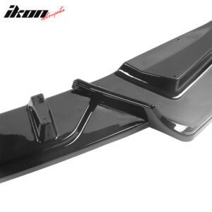 Fits 18-20 Honda Accord IKON V2 Style 3PCS Front Bumper Lip Kit PP Gloss Black - Image 5