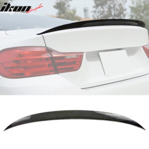 Fits 14-20 BMW F32 4 Series Coupe P Style Trunk Spoiler ABS Carbon Fiber Print - Image 1
