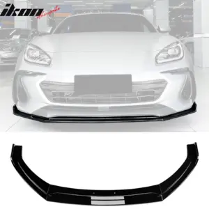 Fits 22-25 Subaru BRZ IKV2 Style Front Bumper Lip Chin Splitter PP Gloss Black - Image 6