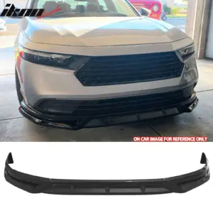 Fits 23-25 Honda Accord IK V4 Style Front Bumper Lip Spoiler Carbon Fiber Print - Image 6