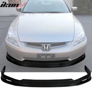 Fits 03-05 Honda Accord Sedan Mugen Style Front Bumper Lip Spoiler Unpainted PP - Image 6
