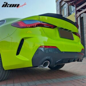 Fits 21-26 BMW G22 G82 4 Series M4 PSM Style Rear Trunk Spoiler ABS Gloss Black - Image 3