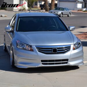 Fits 11-12 Honda Accord Sedan OE Style Front Bumper Lip Lower Splitters Guard PU - Image 3