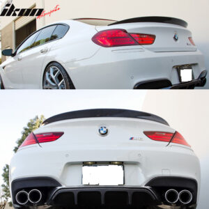 Fits 12-19 BMW F13 F06 6 Series Gran Coupe M Type Matte Black Rear Trunk Spoiler - Image 4