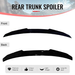 Fits 21-26 BMW G22 4-Series G82 M4 Coupe PSM Style Trunk Spoiler Lip Gloss Black - Image 3
