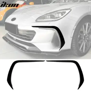 Fits 22-25 Subaru BRZ IKON Front Bumper Side Splitter Canards ABS Gloss Black - Image 6