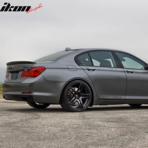 Fits 09-15 BMW F01 7-Series AC Style Rear Trunk Spoiler Wing Lip ABS Matte Black - Image 3