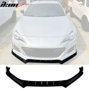 Fits 17-20 Subaru BRZ IKON Style Front Bumper Lip Chin Splitter PP Gloss Black - Image 6