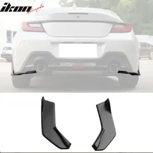 Fits 22-26 Toyota GR86/Subaru BRZ IKON Style Rear Bumper Aprons Matte Black ABS - Image 6