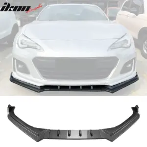 Fits 17-20 Subaru BRZ IKON Front Bumper Lip Chin Splitter PP Carbon Fiber Print - Image 6