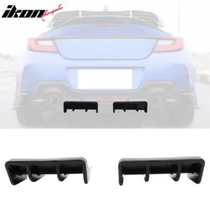 Fits 22-26 Toyota GR86/Subaru BRZ JDM Style Gloss Black PP 2PC Rear Diffuser Fin - Image 6