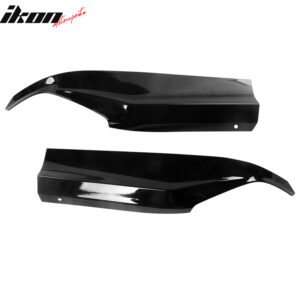 Fits 18-22 Honda Accord IKON V2 Style 2PCS Rear Bumper Lip Aprons PP Gloss Black - Image 3
