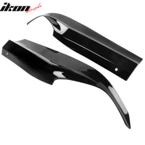 Fits 18-22 Honda Accord IKON V2 Style 2PCS Rear Bumper Lip Aprons PP Gloss Black - Image 4