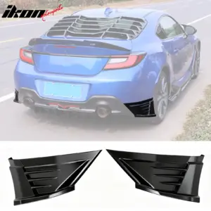 Fit 22-26 Toyota GR86/Subaru BRZ JDM Style 2PC Rear Bumper Aprons PP Gloss Black - Image 6