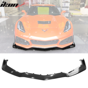 For 14-19 Chevrolet Corvette C7 ZR1 Style Unpainted Front Bumper Lip Spoiler ABS - Image 1