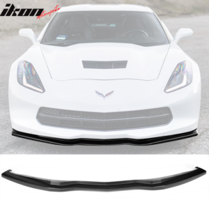 Fits 14-19 Chevy Corvette C7 OE Replacement Stage 2 Front Bumper Lip Matte Black - Image 1