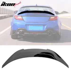 Fits 22-26 Toyota GR86/Subaru BRZ V Style Rear Trunk Spoiler ABS Gloss Black - Image 6