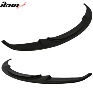 Fits 12-18 BMW F30 3 Series DP Style Front Bumper Lip Spoiler Unpainted Black PU - Image 3