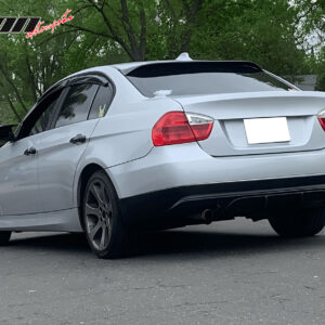 Fits 05-12 BMW E90 3-Series Sedan AC-S Style Rear Bumper Lip Spoiler Unpainted - Image 3
