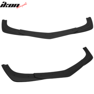 Fits 12-14 Benz W204 C Class C63 AMG GH Style Front Bumper Lip ABS Matte Black - Image 3