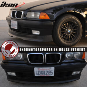 Fits 92-98 BMW E36 3-Series Front Bumper Lip Spoiler IKON Style Unpainted PU - Image 3