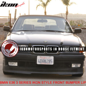 Fits 92-98 BMW E36 3-Series Front Bumper Lip Spoiler IKON Style Unpainted PU - Image 4