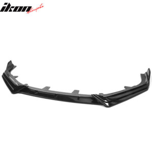 Fit 21-22 Honda Accord IKON V1 Style 3PC Front Bumper Lip Spoiler PP Gloss Black - Image 5