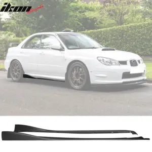 Fits 02-07 Subaru Impreza WRX STI CS Style 2PCS Side Skirts Extension Pannel PP - Image 6
