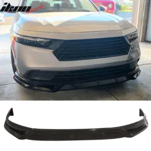 Fits 23-25 Honda Accord 11th Gen IK V4 Front Bumper Lip Splitter Gloss Black - Image 6