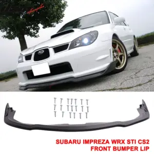 Fits 06-07 Subaru Impreza WRX STI CS2 PP Front Bumper Lip Splitter Unpainted - Image 6
