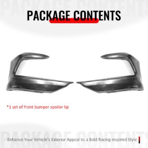 Fits 21-22 Honda Accord Sedan OE Style Front Bumper Lip Spoiler Unpainted PU 2PC - Image 5