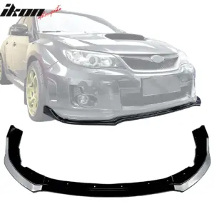 Fits 11-14 Impreza WRX STI IKON Front Bumper Lip Chin Splitter PP Gloss Black - Image 6