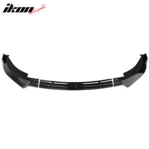 Fits 19-22 BMW G20 3 Series Sport Line Gloss Black Front Bumper Lip Spoiler 3PC - Image 3