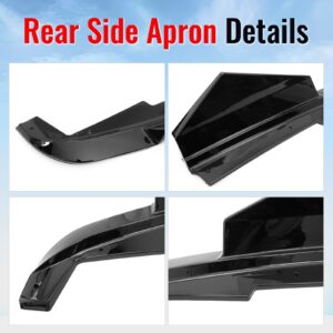 Fits 23-26 BMW G20 3-Series IKON Style Rear Bumper Side Corner Apron Gloss Black - Image 4