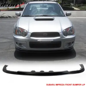 Fits 04-05 Subaru Impreza STI Style Front Bumper Lip Spoiler Unpainted Black PP - Image 6