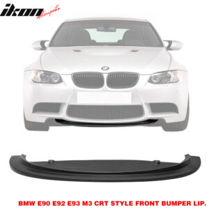 Fits 08-13 BMW E92 M3 CRT Style Front Bumper Lip Spoiler Splitter PU Unpainted - Image 1