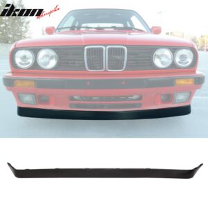 Fits 84-92 BMW E30 3-Series V2 M-T Style Front Bumper Lip Chin Lower Spoiler PU - Image 1