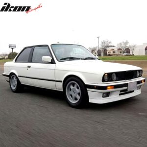 Fits 84-92 BMW E30 3-Series V2 M-T Style Front Bumper Lip Chin Lower Spoiler PU - Image 2