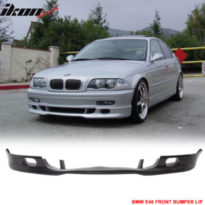 Fits 99-01 BMW E46 3-Series Sedan Euro Style Front Bumper Lip Spoiler Bodykit PU - Image 1