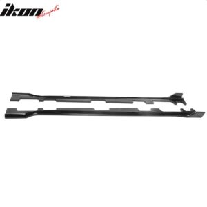Fits 18-22 Honda Accord IKON Side Skirts Extension Diffuser Lip ABS Gloss Black - Image 3