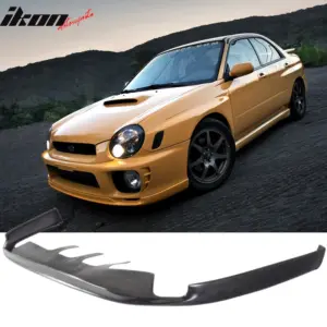 Fits 02-03 Subaru Impreza WRX Sedan P-D Style Front Bumper Lip Spoiler Kit PU - Image 6