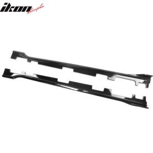 Fits 18-22 Honda Accord IKON Side Skirts Extension Diffuser Lip ABS Gloss Black - Image 4