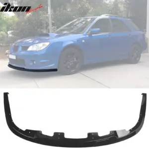 Fits 06-07 Subaru Impreza WRX STI Style Front Bumper Lip Spoiler PP Gloss Black - Image 6