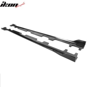 Fits 18-22 Honda Accord IKON Side Skirts Extension Diffuser Lip ABS Gloss Black - Image 5