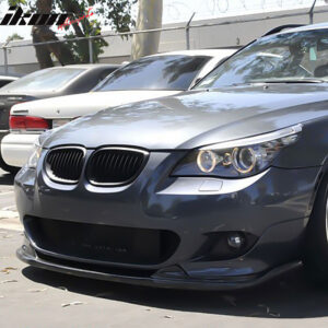 Fits 04-10 BMW E60 5 Series H Style Front Bumper Lip Spoiler PU Unpainted 1PC - Image 2