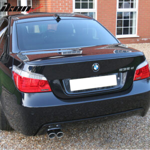 Fits 04-10 BMW 5 Series E60 Sedan M5 Style Unpainted Rear Trunk Spoiler Wing ABS - Image 2