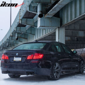 Fits 11-16 BMW 5 Series F10 3D Style Rear Roof Spoiler Painted Jet Black # 668 - Image 2