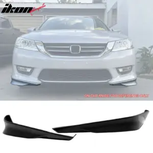 Fits 13-15 Honda Accord 4Dr HFP Style Front Bumper Lip Splitter Aprons PP 2PCS - Image 6
